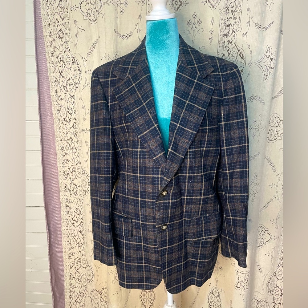 Roos/atkins: vintage plaid blazer